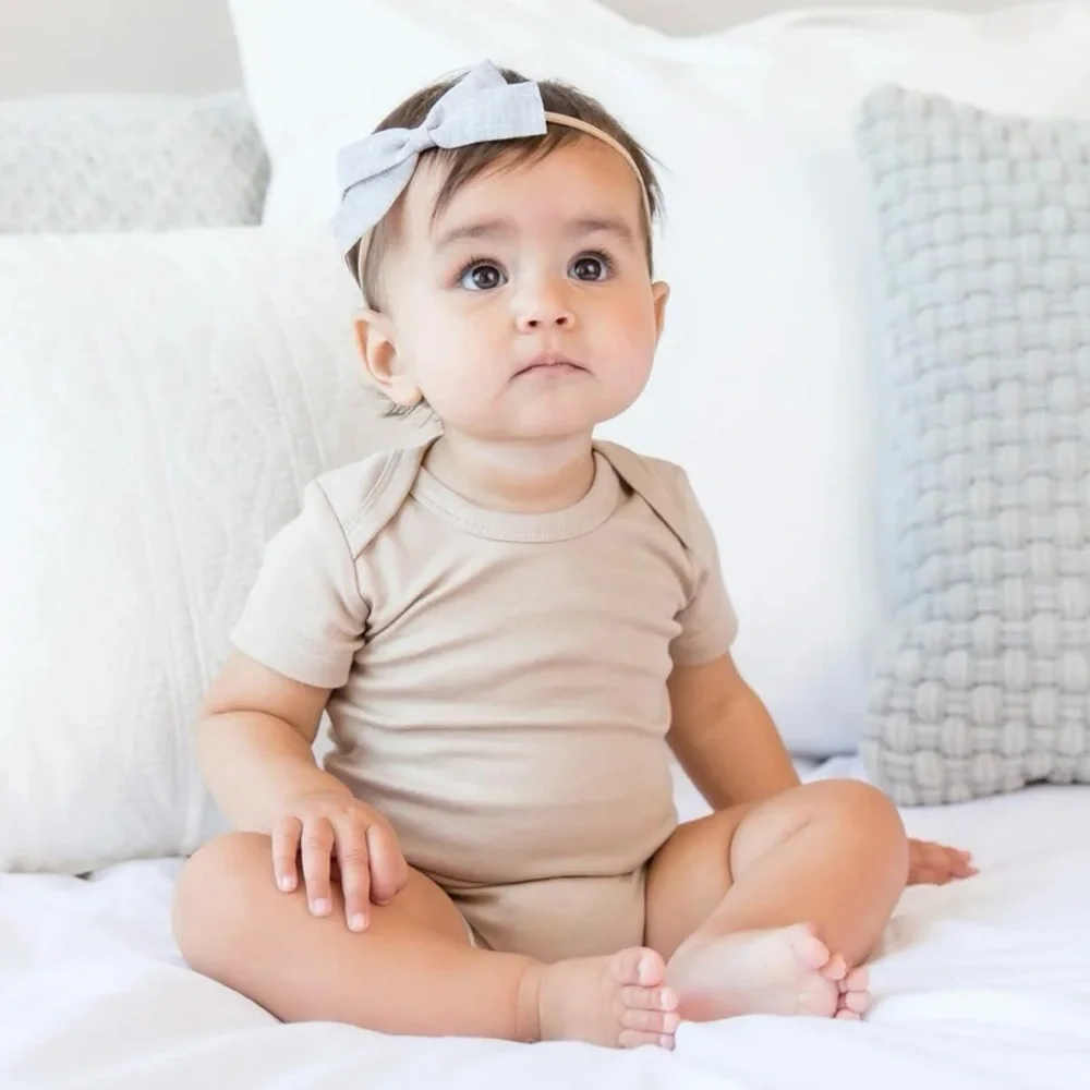 Gerber Tan Short Sleeve Onesie Bodysuit